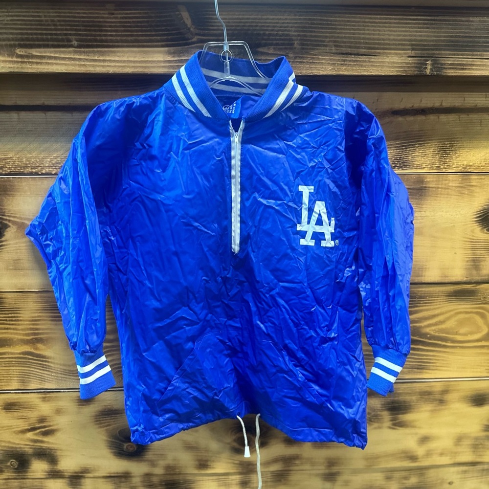 Vintage 90S Los Angeles Dodgers Boys Medium Rain Jacket